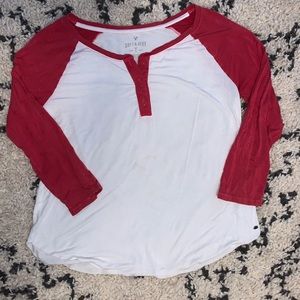 AEO soft & sexy Henley style baseball T